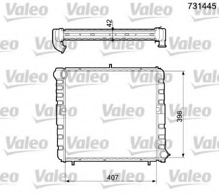 VALEO 731445 Radiator, engine cooling